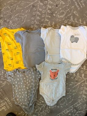 6 pack baby onesies size 24 months